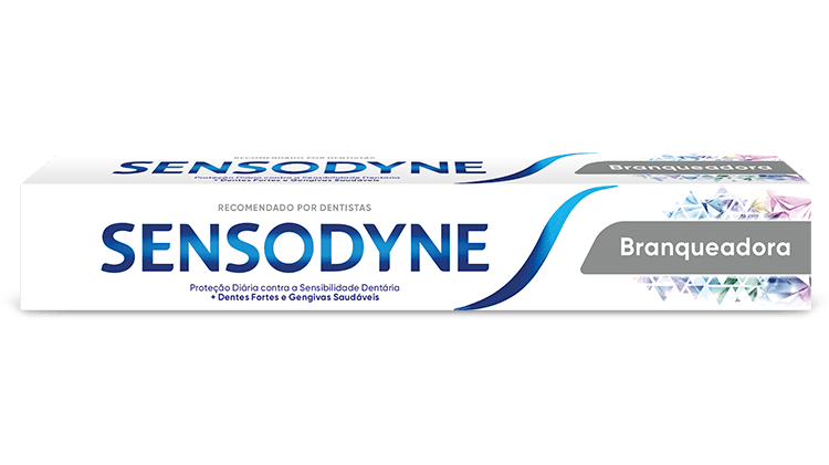 Embalagem Sensodyne Branqueadora