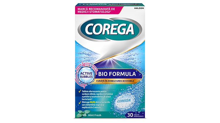 Tabletele efervescente Corega Bio Formula