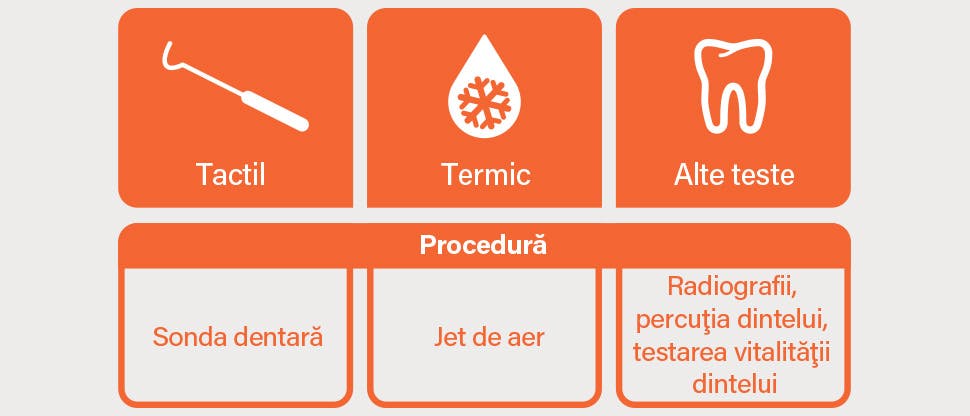 Teste de diagnostic: pictograme şi descrieri