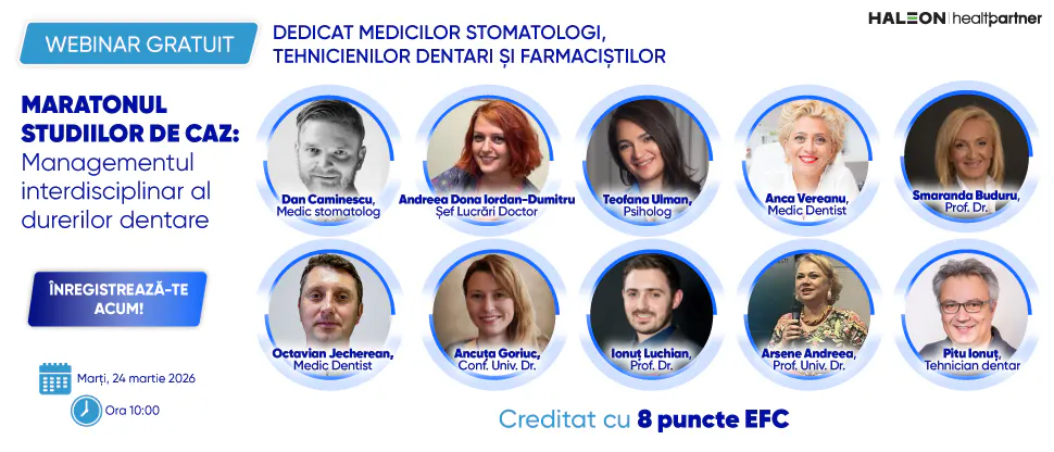 Maratonul studiilor de caz Haleon: Managementul interdisciplinar al durerii dentare