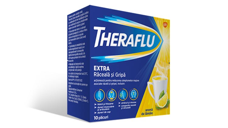 Cutie de Theraflu Extra Răceală și Gripă plicuri de 650 mg