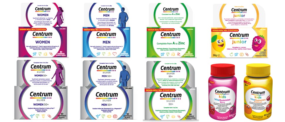 Gama de multivitamine Centrum