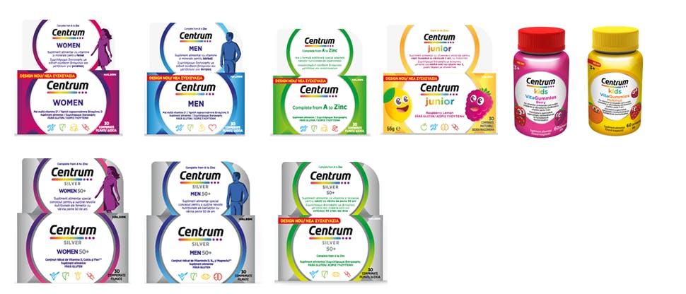 Multivitamine Centrum pentru gama Wellness