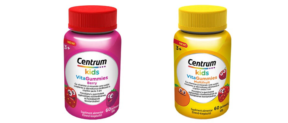 Centrum Kids VitaGummies Berry și VitaGummies Multifruit