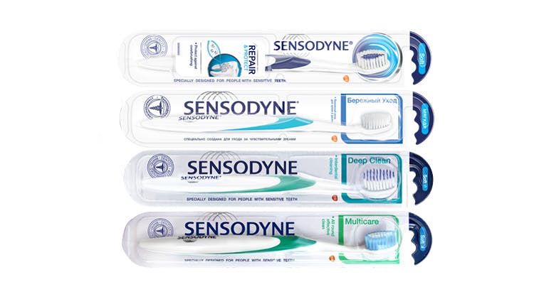 Калийсодержащие зубные пасты Sensodyne для ежедневного применения