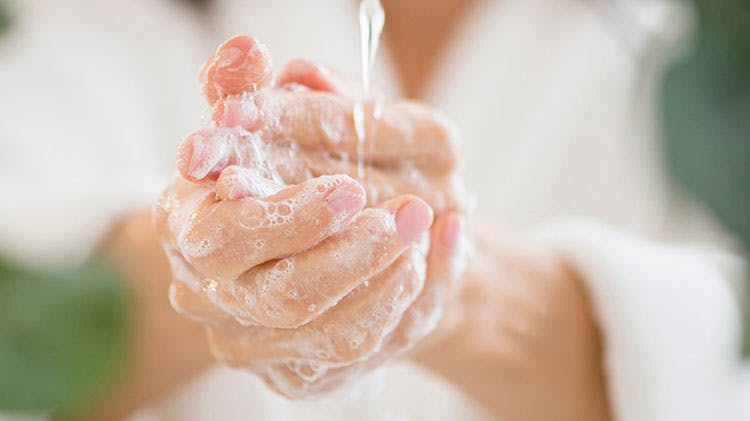 графическое изображение мытья рук