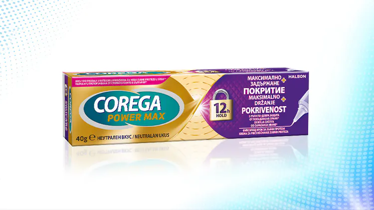 Pakovanje Corega Power Max Maksimalno držanje + pokrivenost kreme za pričvršćivanje zubnih proteza