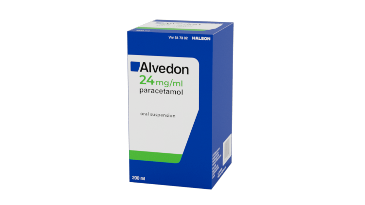 Alvedon oral suspension 24 mg/ml produktbild