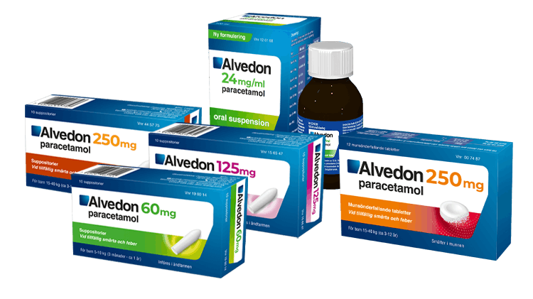 Alvedon Children produktsortiment