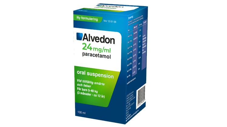 Alvedon oral suspension 24 mg/ml produktbild