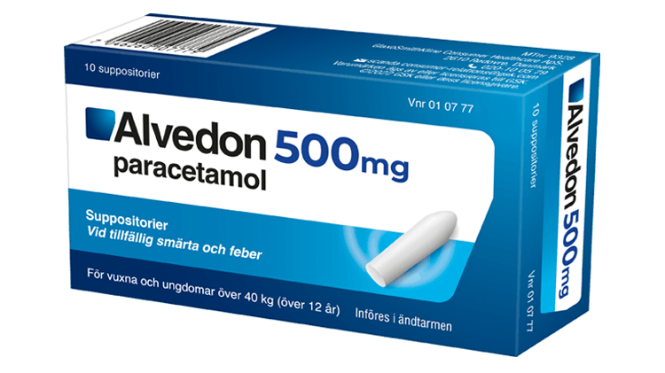 Alvedon Suppositorier 500 mg produktbild