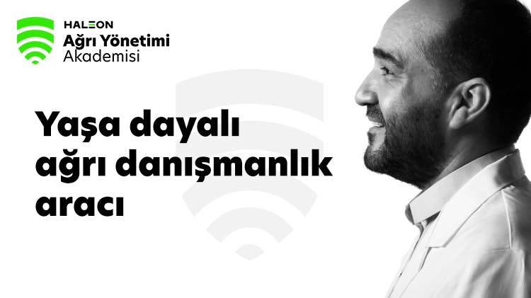 Arkaplanda Haleon Ağrı Yönetimi Akademisi logosu ve bir eczacının profilden resmi