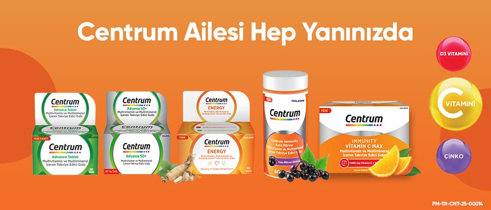 Centrum Multivitamin ve Multimineral İçeren Takviye Edici Gıda  ailesi