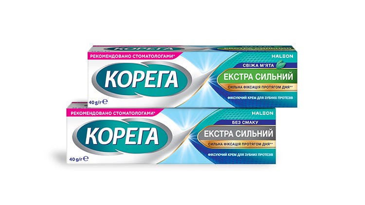 Крем для фіксації зубних протезів Корега