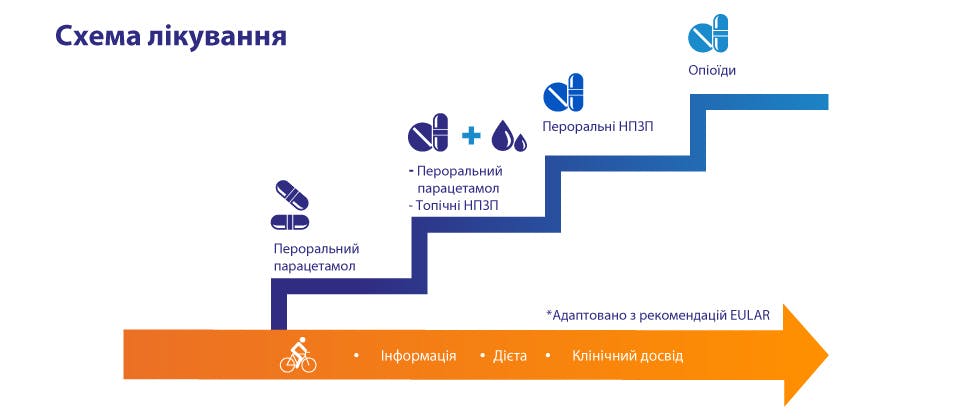 Алгоритм лікування остеоартрозу14-16