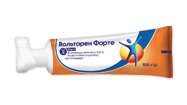 Вольтарен | Вольтарен Форте, емульгель для зовнішнього застосування 2,32%