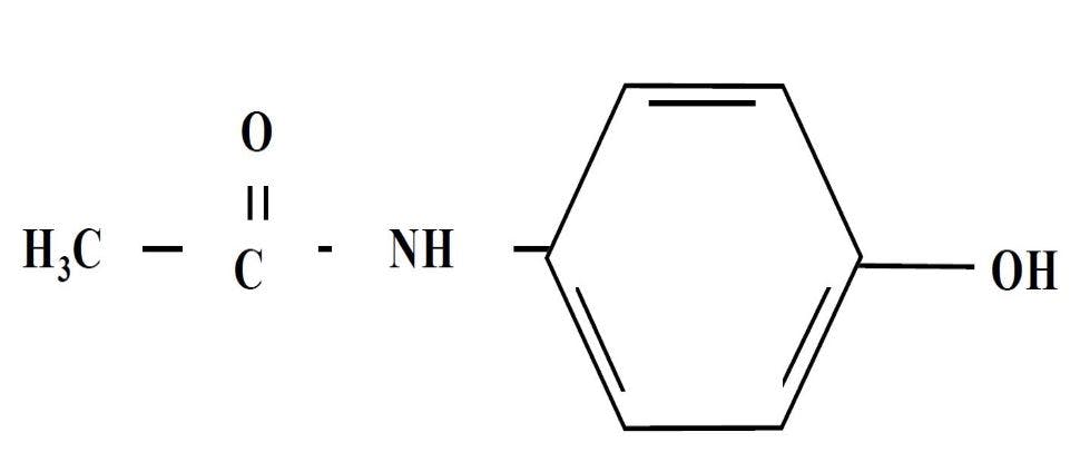 Молекула парацетамолу