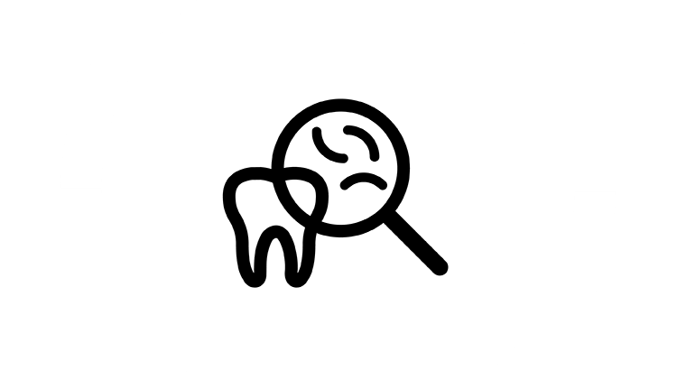 牙齒上的細菌的圖示