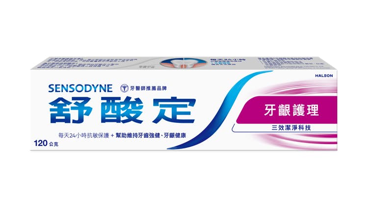 舒酸定沁涼薄荷牙膏包裝照