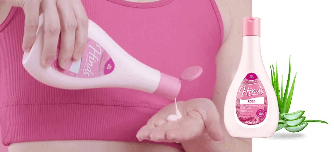 Hinds Rosa Plus con vitamina A y Aloe vera natural