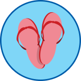 Flip-Flops rundes Symbol