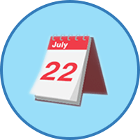 Kalender rundes Symbol