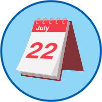 Kalender rundes Symbol Kalender rundes Symbol