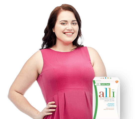Woman With alli Product