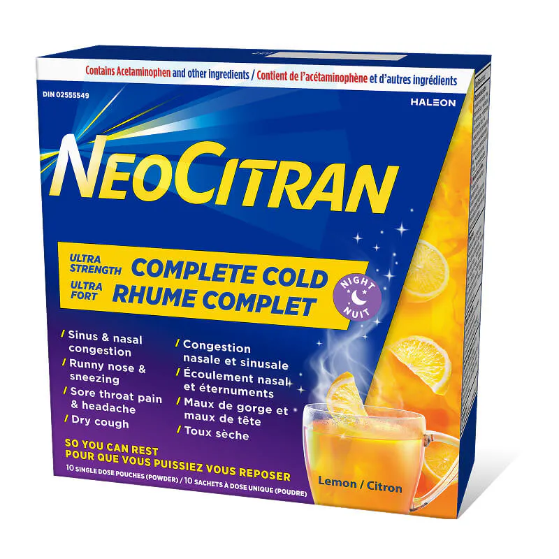 NeoCitran Rhume Complet Nuit citron Ultra Fort