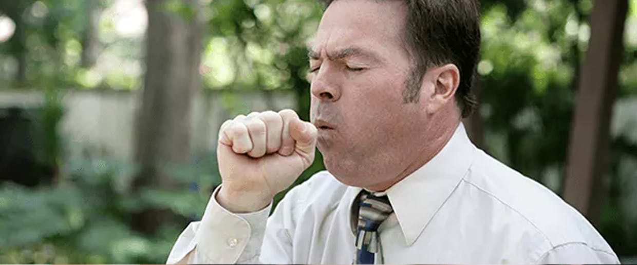 Man Coughing