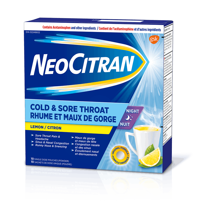 NeoCitran Cold and Sore Throat Night