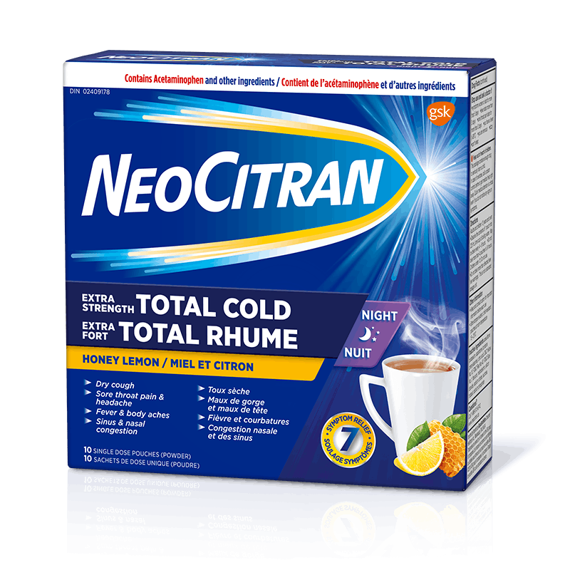 NeoCitran Total Flu Ultra Strength Non-Drowsy 10 Single Dose Pouches –  Pharmacy For Life