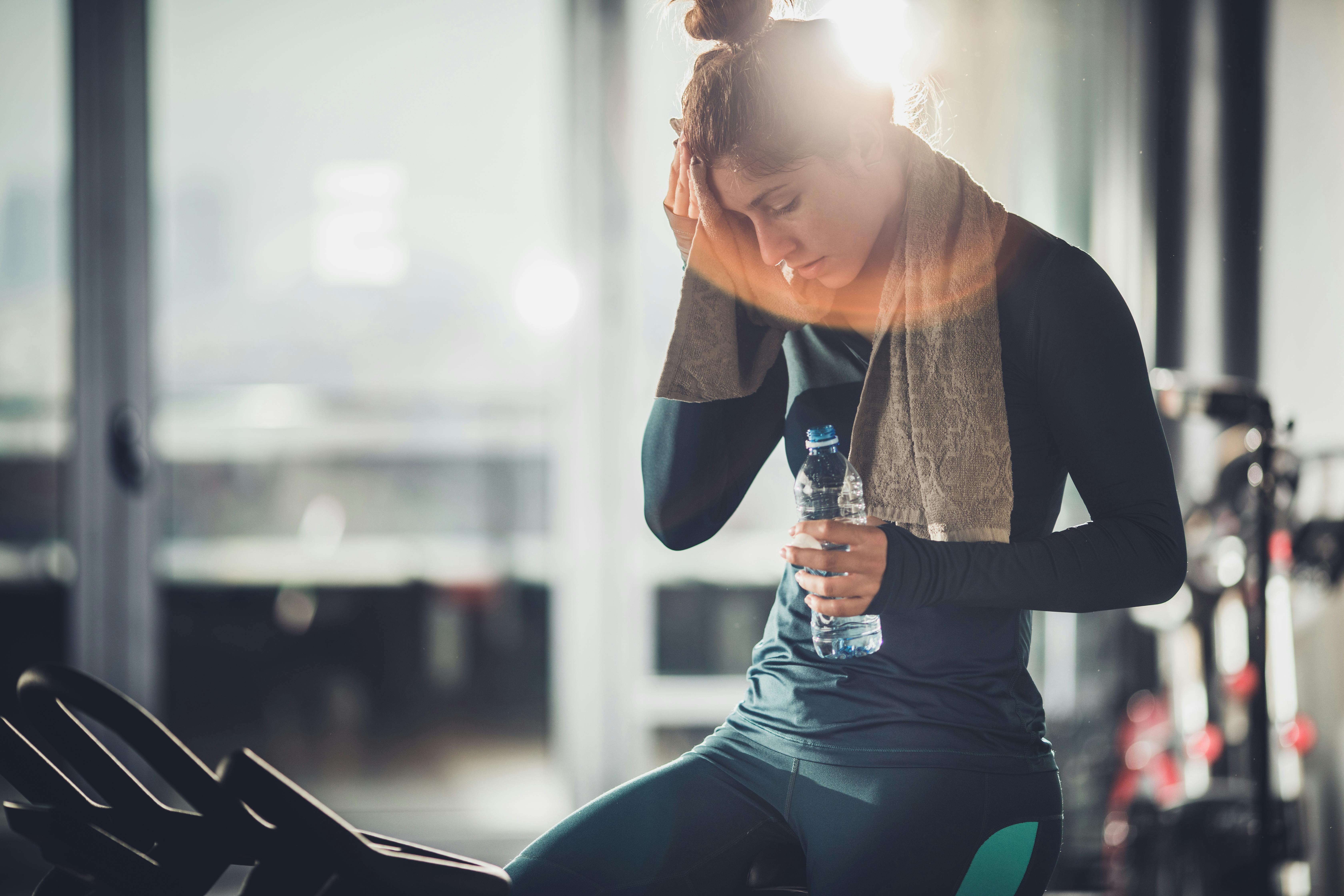 Girls resting during a workout