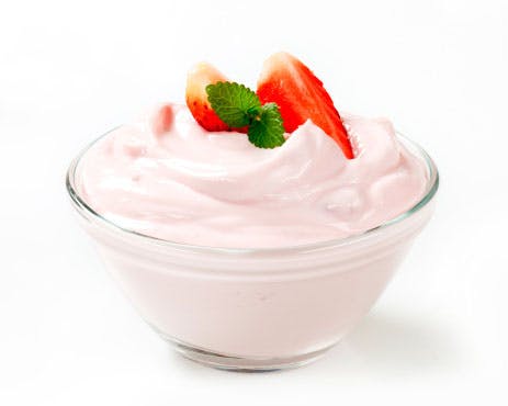 Bowl of yoghurt  with toppings