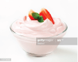 Yoghurt for better digestion Bowl of yoghurt with toppings