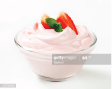 Bowl of yoghurt  with toppings