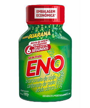 Sal de fruta ENO para alívio rápido e eficaz da azia