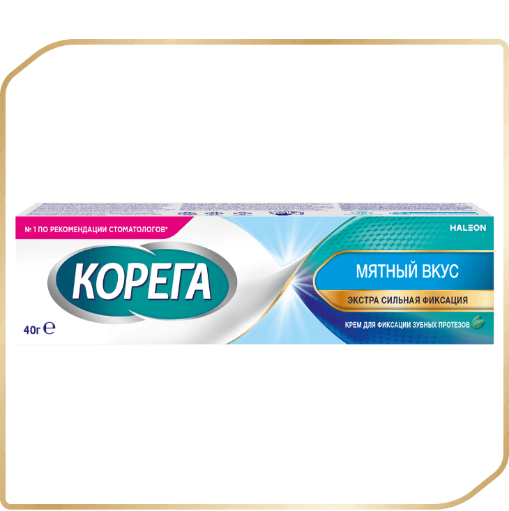 Тіс протездерін бекітуге арналған крем Корега Мятный вкус 40 грамм