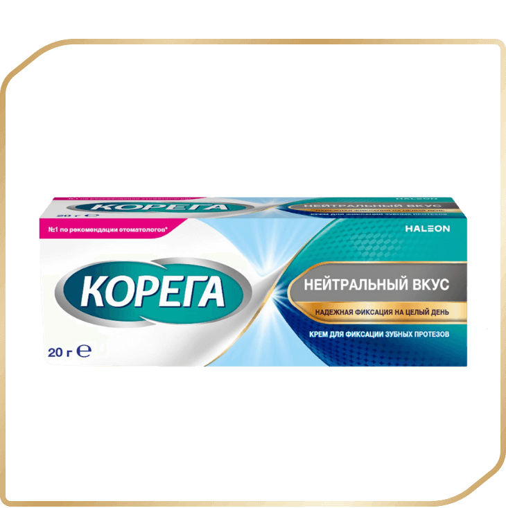 Тіс протездерін бекітуге арналған крем Корега Нейтральный вкус 20 грамм