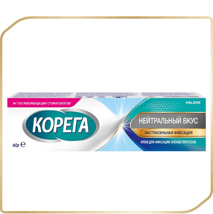 Тіс протездерін бекітуге арналған крем Корега Нейтральный вкус 40 грамм