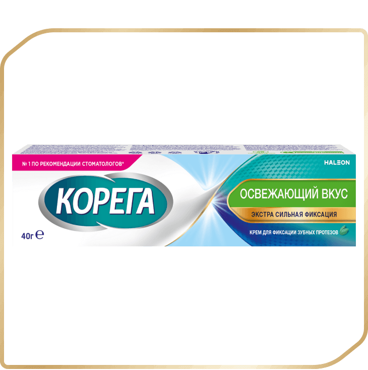 Тіс протездерін бекітуге арналған крем Корега Освежающий вкус 40 грамм