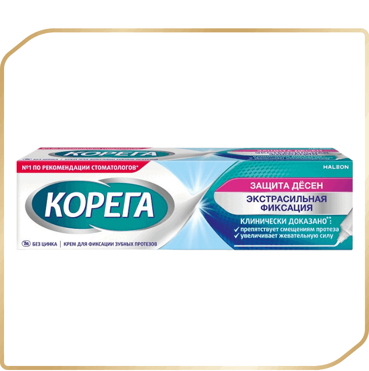 Тіс протездерін бекітуге арналған крем Корега Защита дёсен 40 грамм