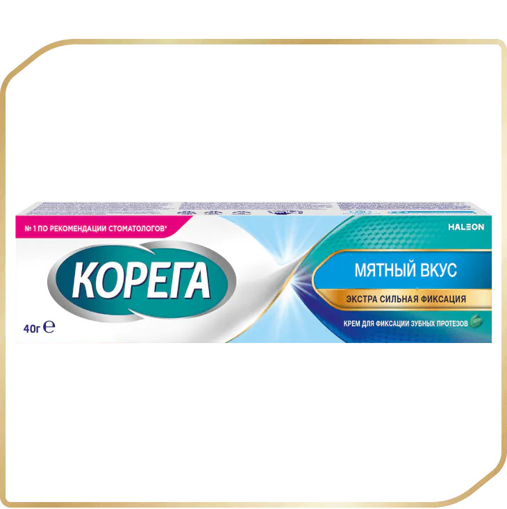 Крем для фиксации зубных протезов Корега Мятный вкус 40 грамм