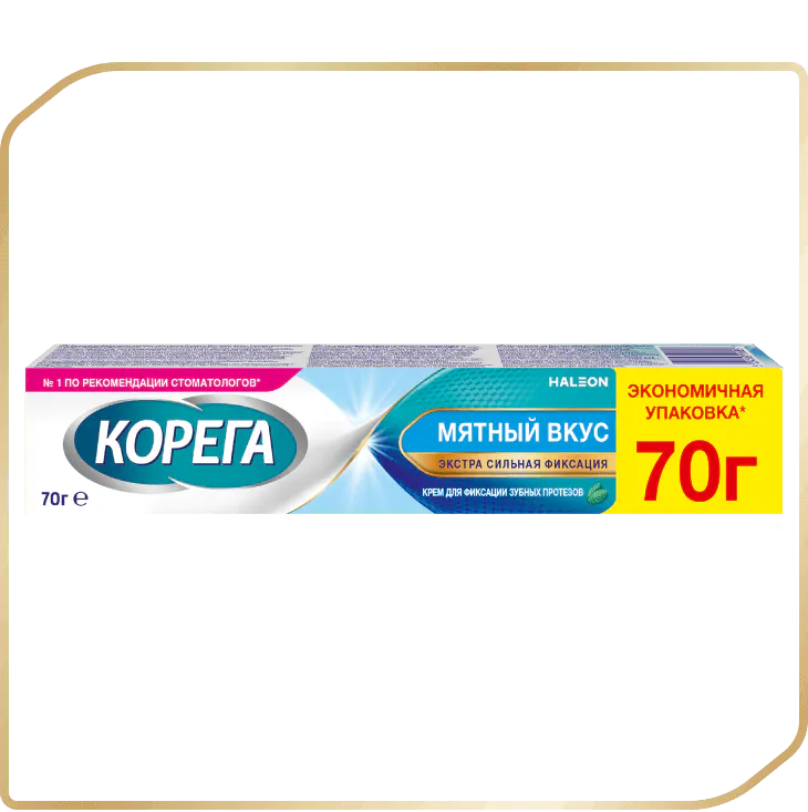 Крем для фиксации зубных протезов Корега Мятный вкус 70 грамм