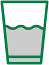 half glass full with water icon half glass full with water icon
