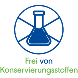 Frei von Konservierungsstoffen
