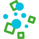 Icon with circles and squares Icon with circles and squares