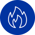 Forest fires/burning waste icon 