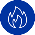 Forest fires/burning waste icon