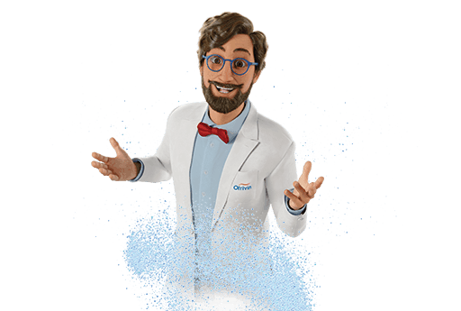 Otrivinie the nasal health genie with hands spread Otrivinie the nasal health genie with hands spread